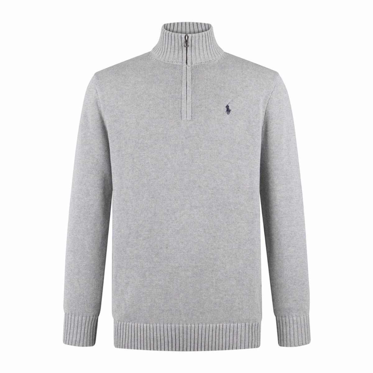 Polo Ralph Lauren Men’s Quarter‑Zip Knit Sweater, Ribbed Mock Neck Pullover