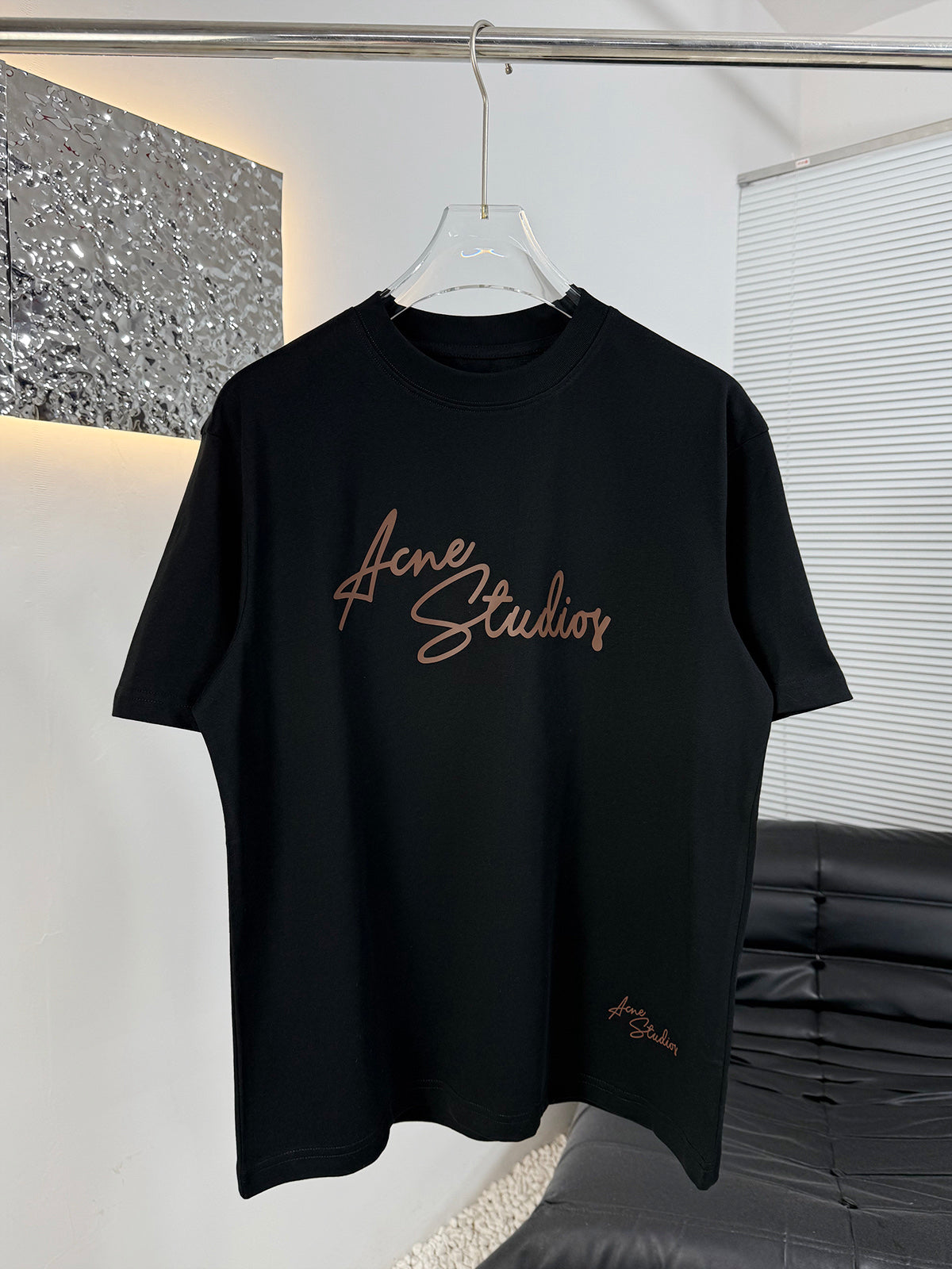 Acne Studios Short‑Sleeve Signature Script Print T‑Shirt
