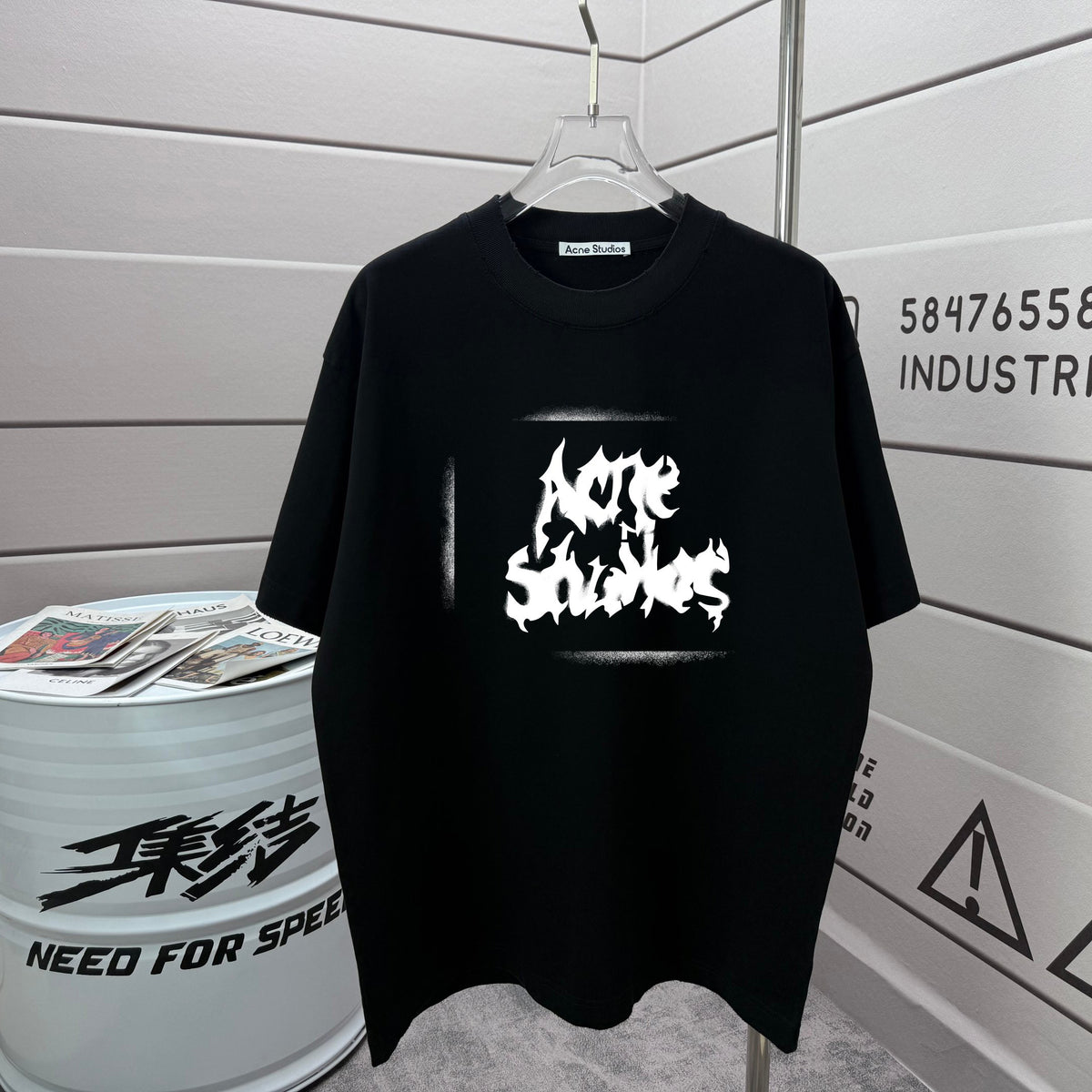 Acne Studios Gothic‑Font Print T‑Shirt