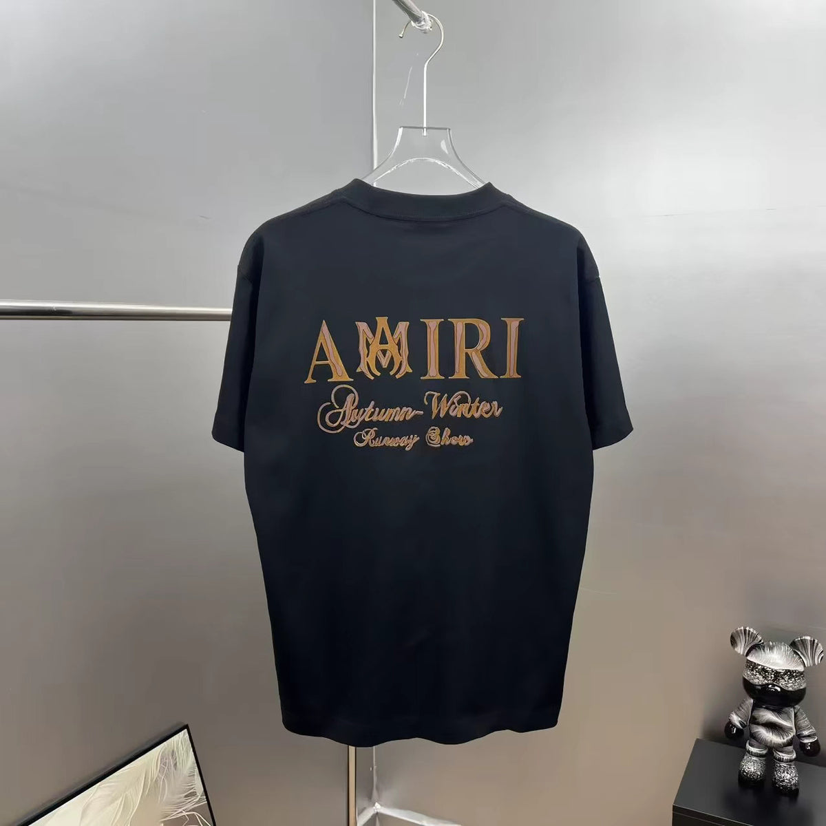 AMIRI Autumn‑Winter Runway Show Graphic Crew Neck Short‑Sleeve T‑Shirt