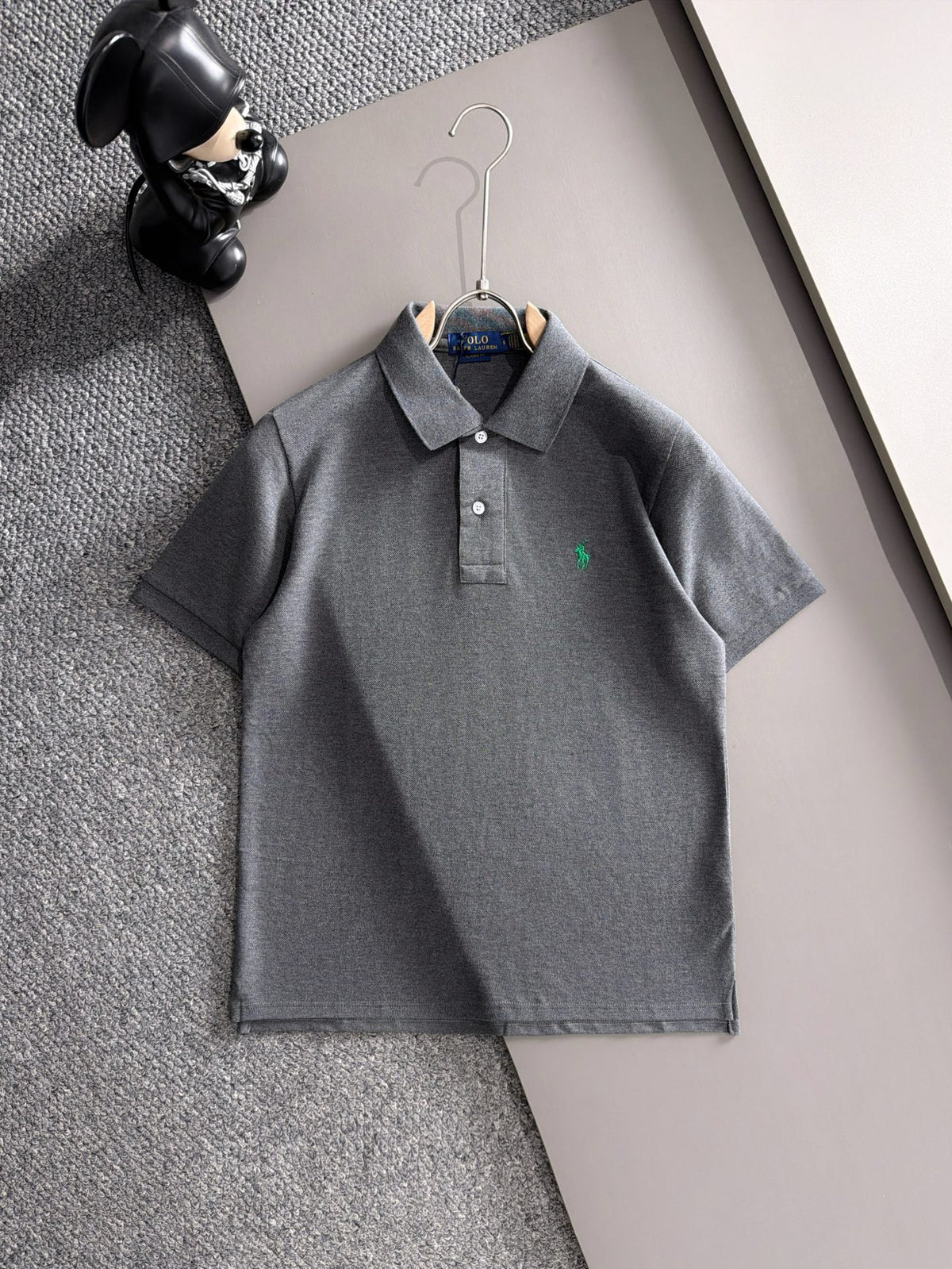 Kids Pique Knit Short‑Sleeve Polo Shirt Small Horse Embroidery Solid White Casual Top