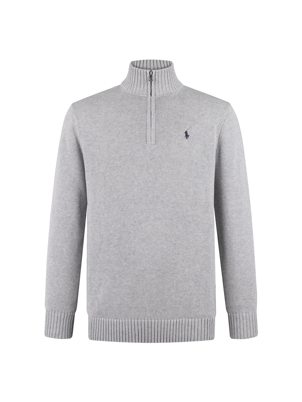 Polo Ralph Lauren Men’s Quarter‑Zip Knit Sweater With Red Pony Embroidery