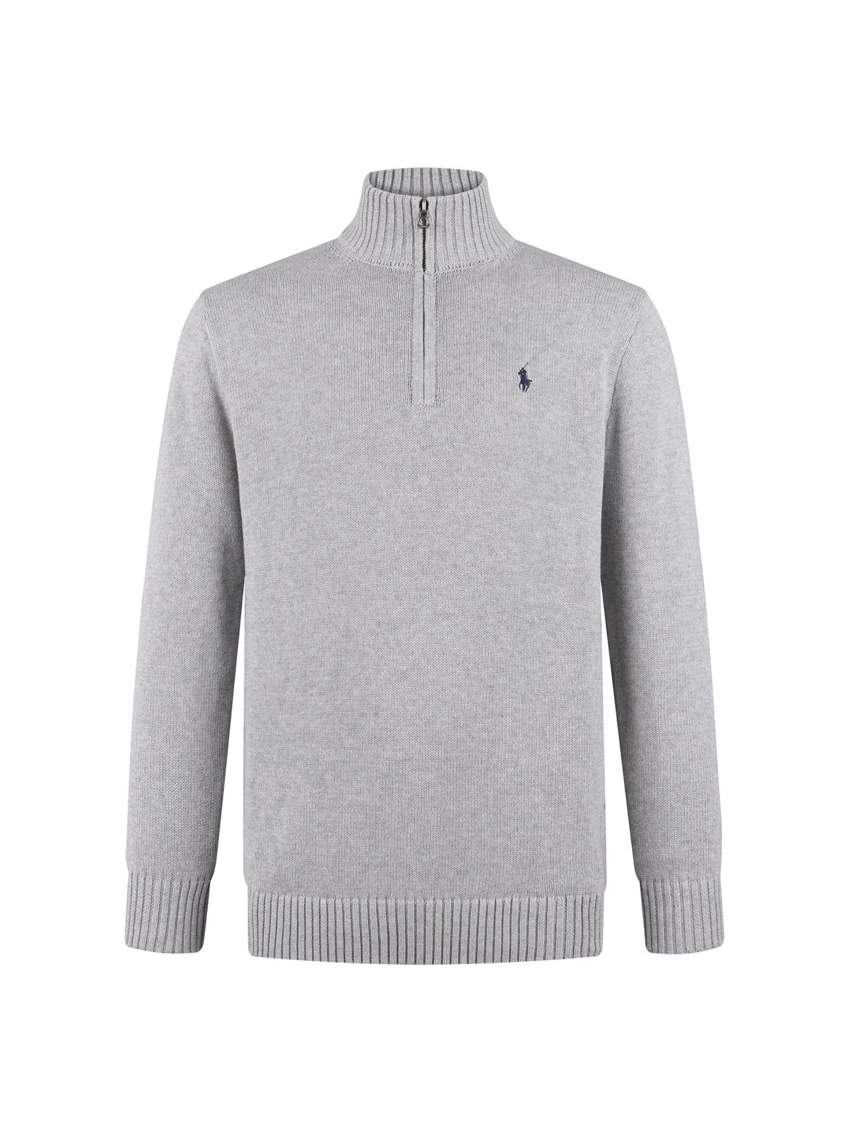 Polo Ralph Lauren Men’s Quarter‑Zip Knit Sweater With Red Pony Embroidery