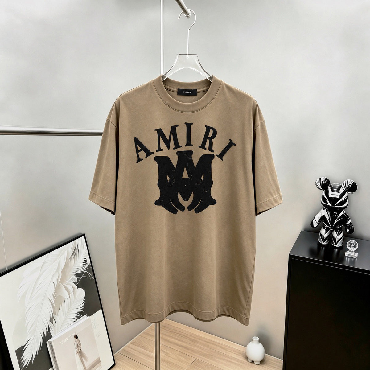 AMIRI Cracked MA Logo Graphic Short‑Sleeve Tee