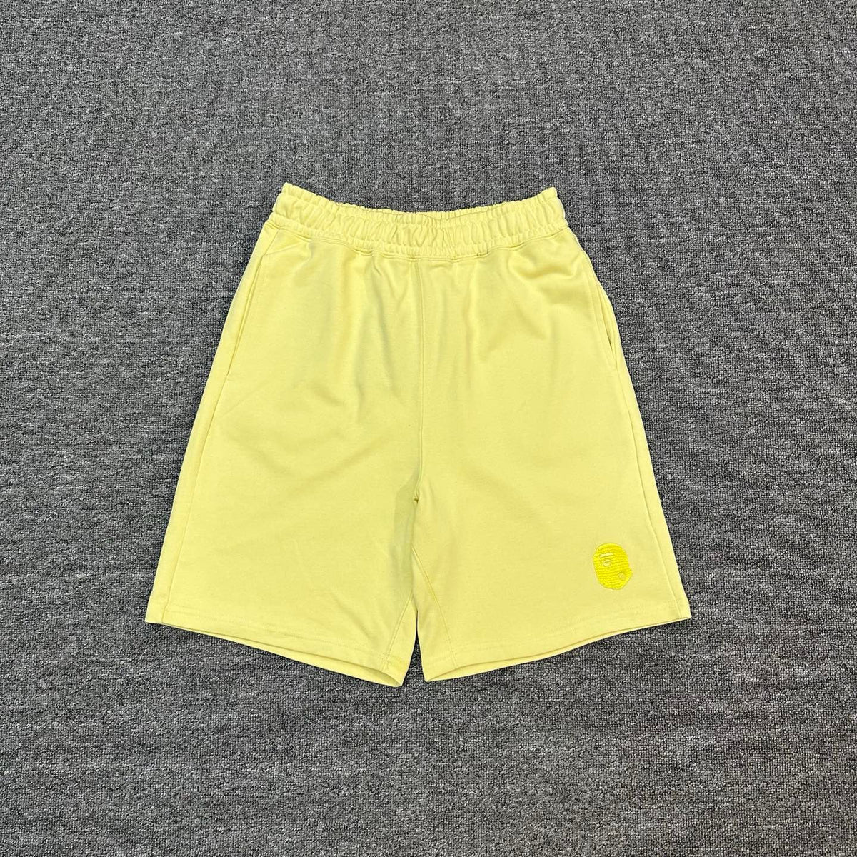 A Bathing Ape Tone-on-Tone Ape Head Embroidered Shorts
