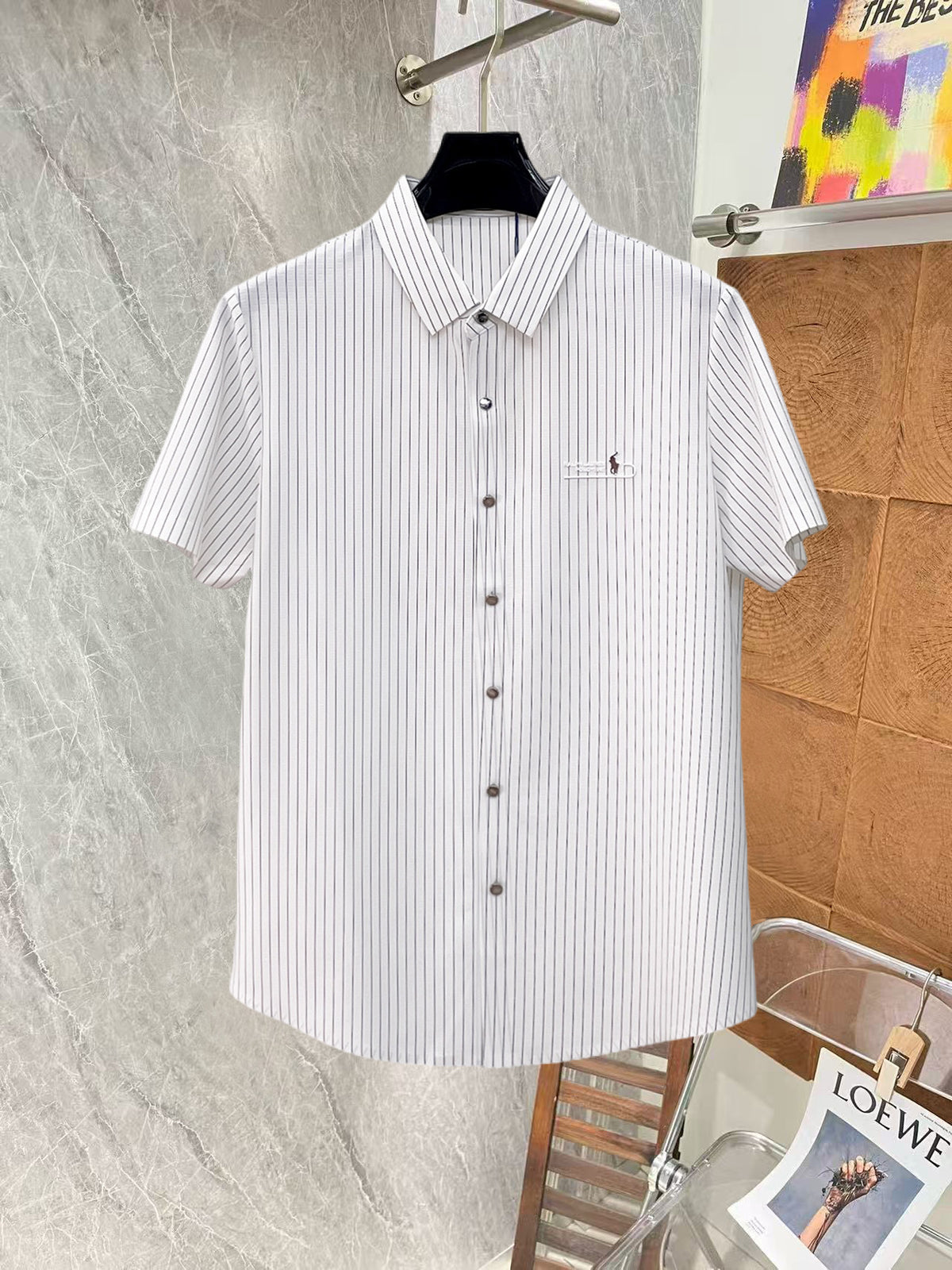 Ralph Lauren Men's Striped Short‑Sleeve Button‑Down Shirt