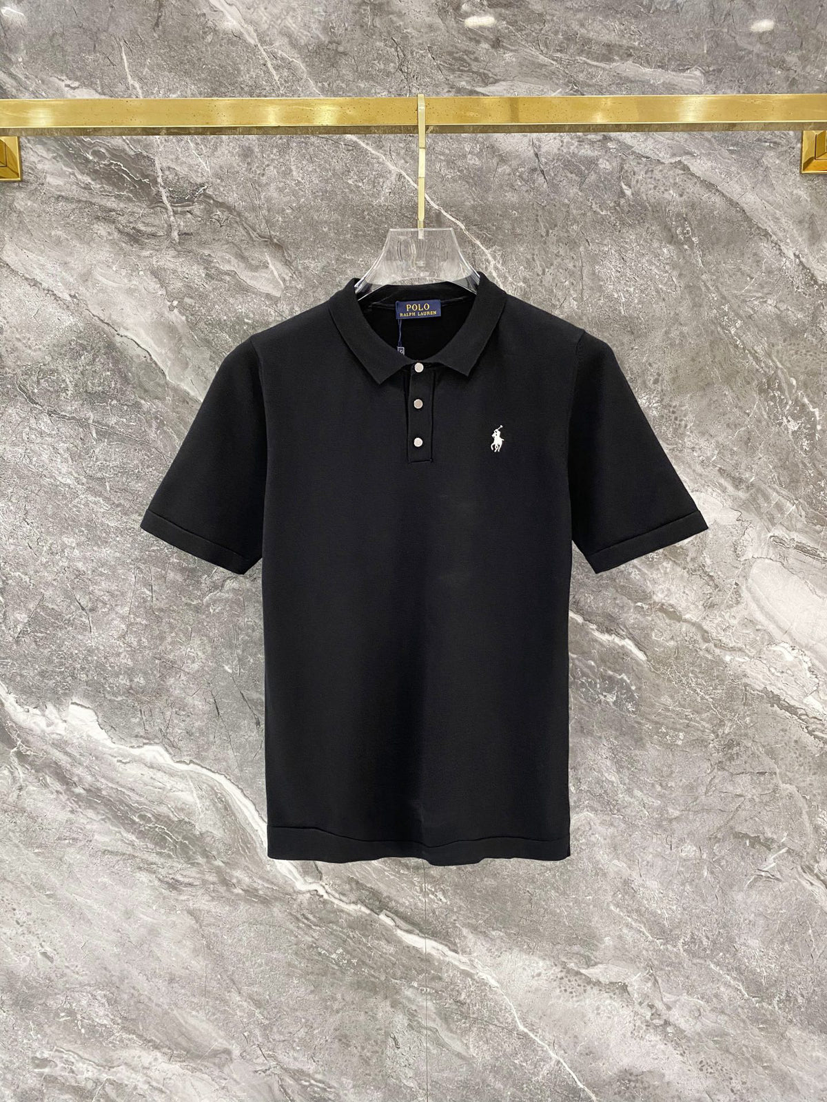 Ralph Lauren Men's Roll‑Cuff Short‑Sleeve Piqué Polo Shirt With Small Black Pony Logo