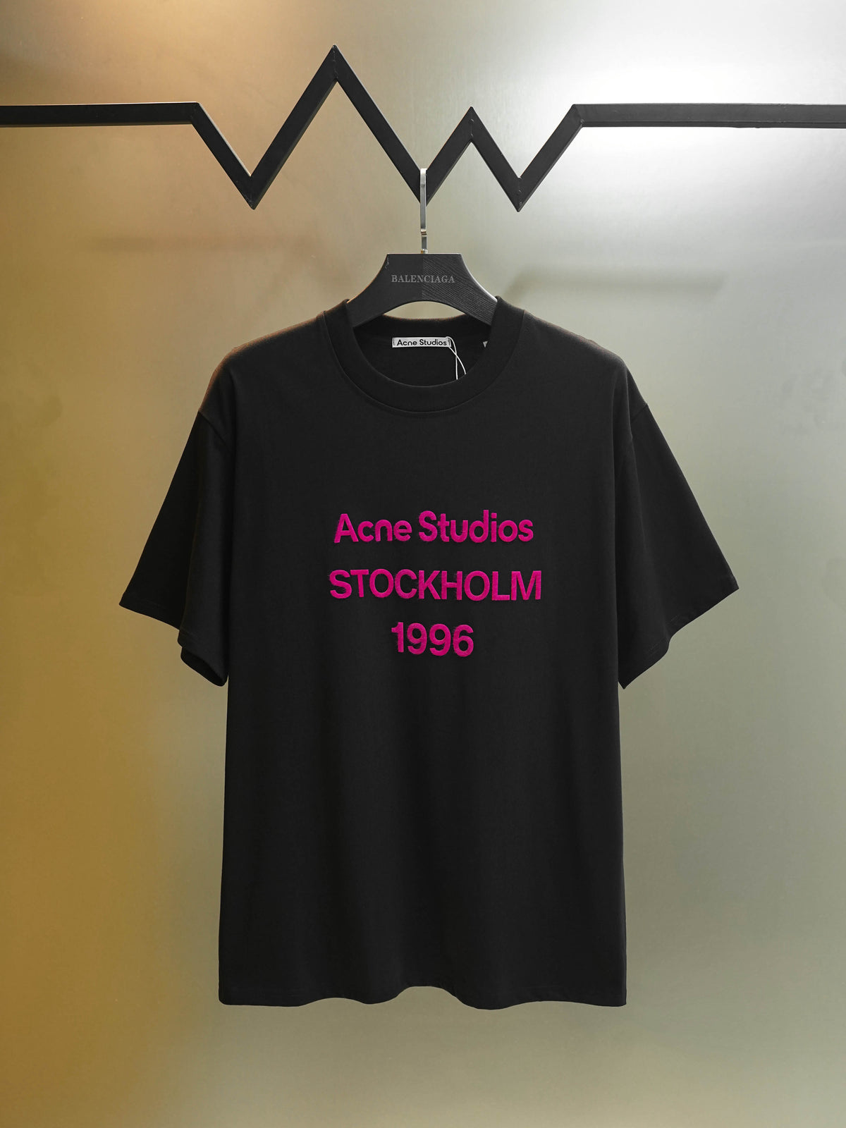 Acne Studios Stockholm 1996 Text‑Print Crew‑Neck Short‑Sleeve T‑Shirt