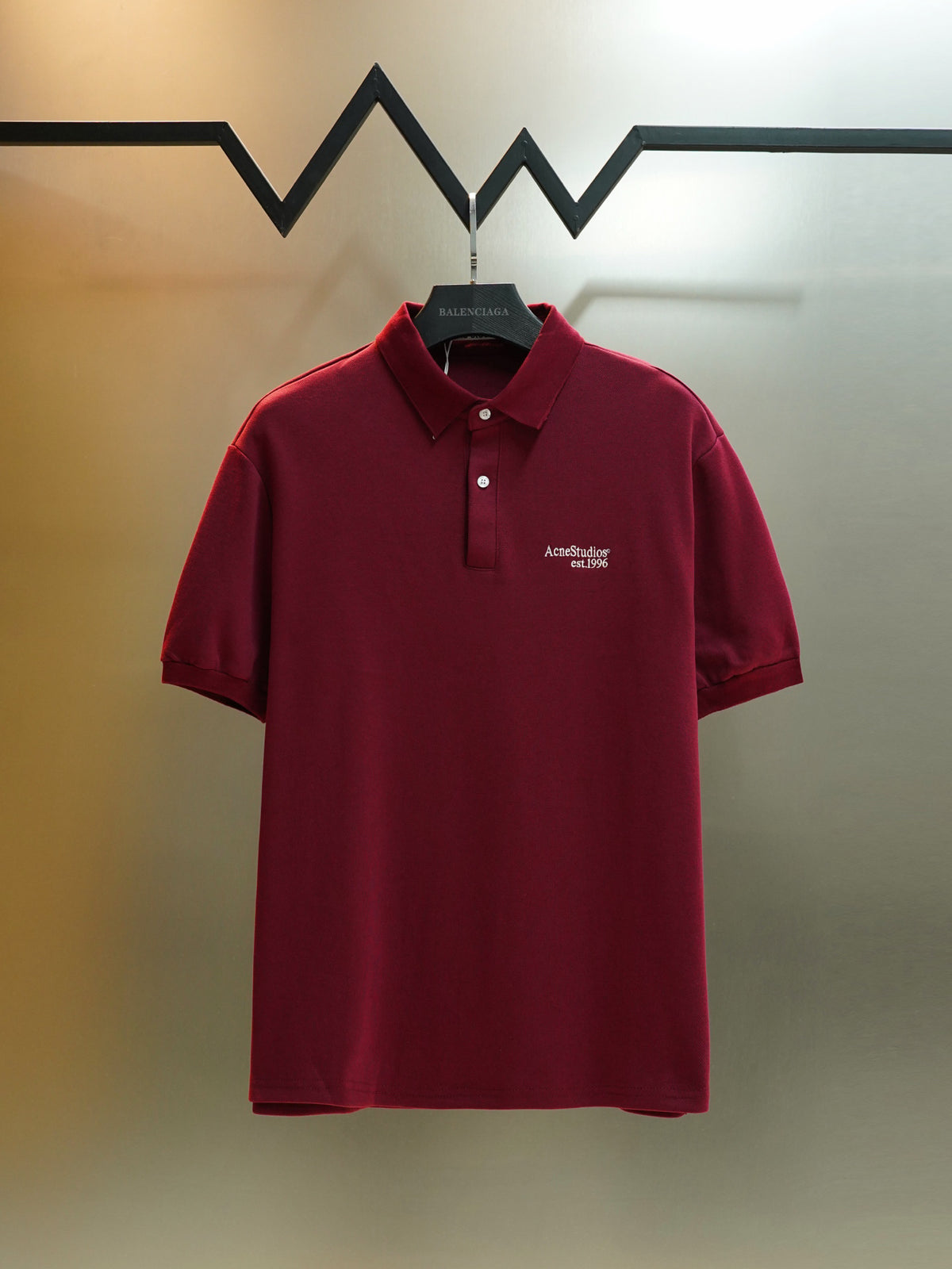 Acne Studios Est.1996 Chest Logo Short‑Sleeve Polo Shirt