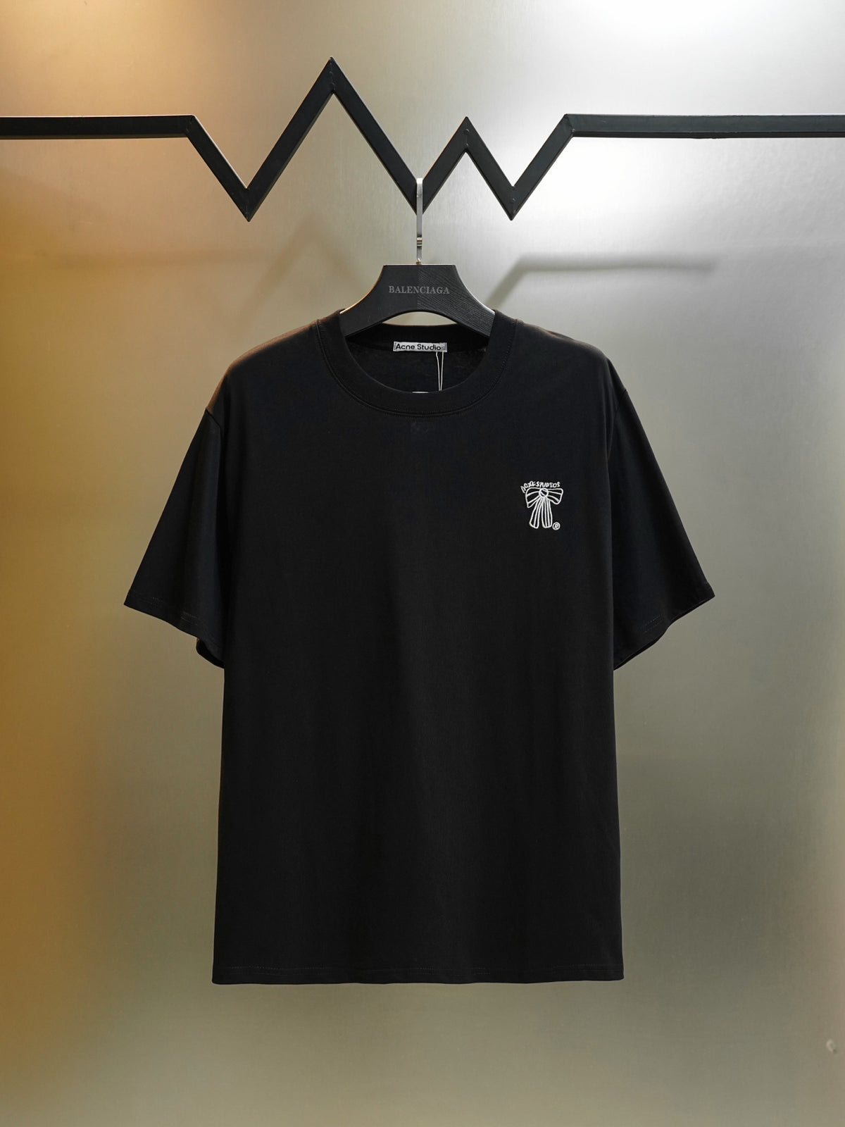 Acne Studios Small Bow Graphic Crew‑Neck Short‑Sleeve T‑Shirt