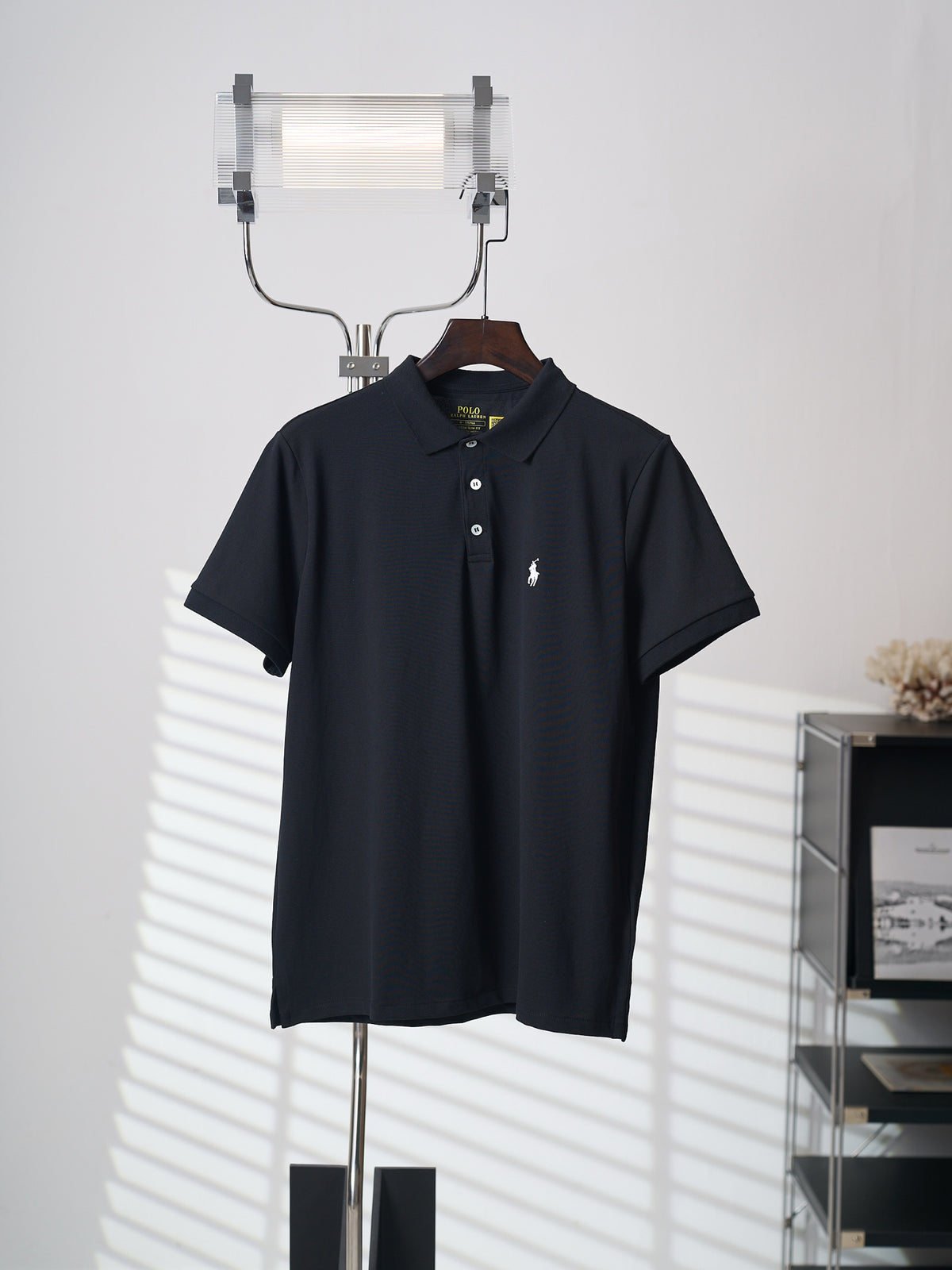 Men Classic Short‑Sleeve Collared Polo Shirt, Casual Top With Small Horse Chest Embroidery