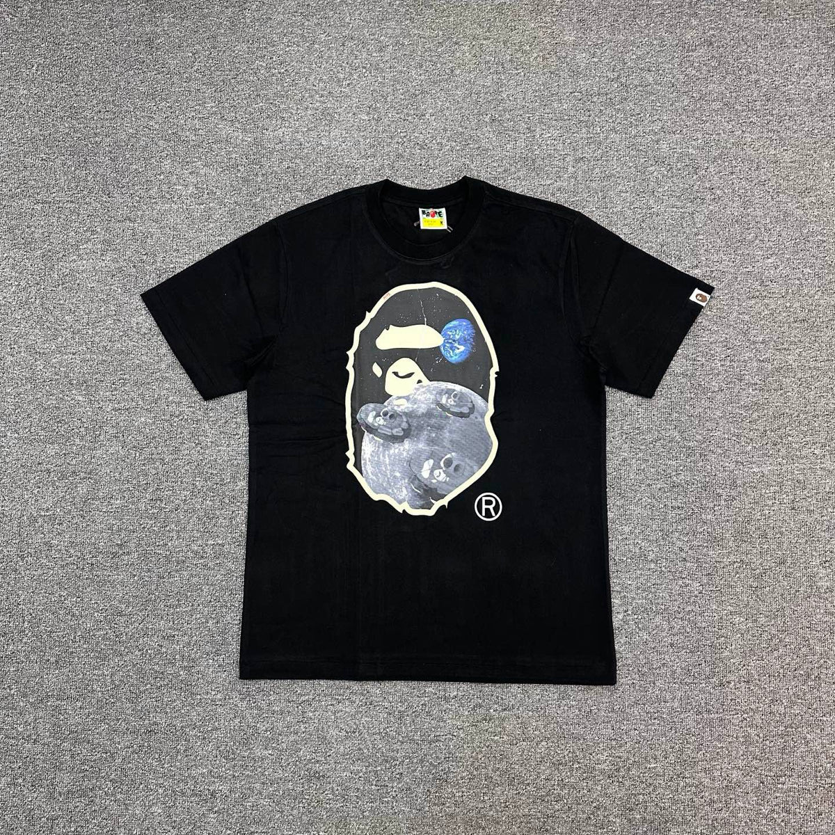 BAPE FW25 Moon Ape Head Space T-Shirt - White / Black