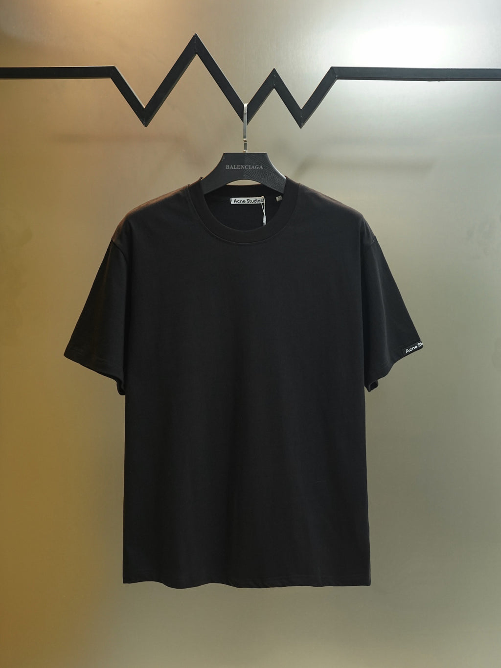 Acne Studios Cuff Logo Crew‑Neck Short‑Sleeve T‑Shirt