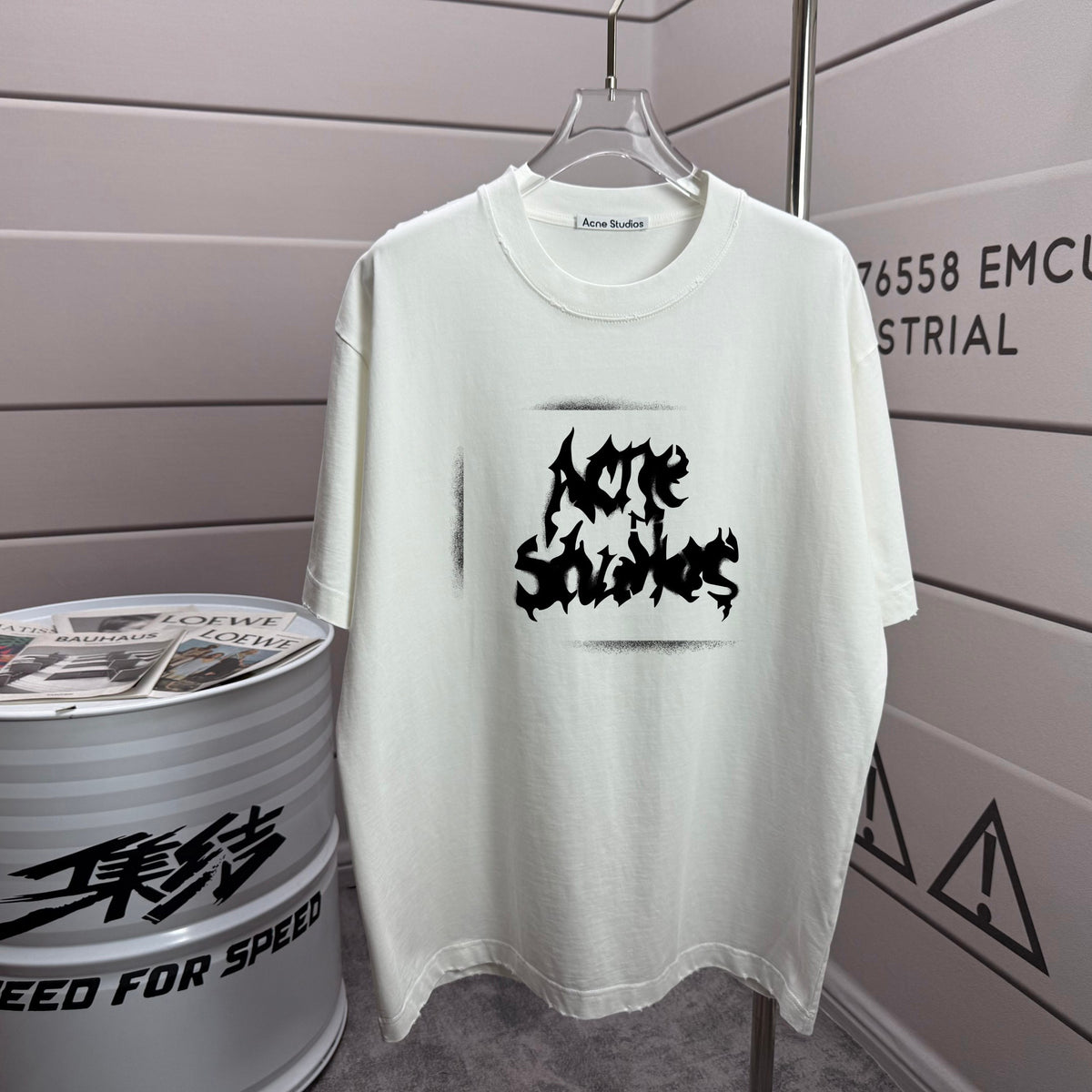 Acne Studios Gothic‑Font Print T‑Shirt