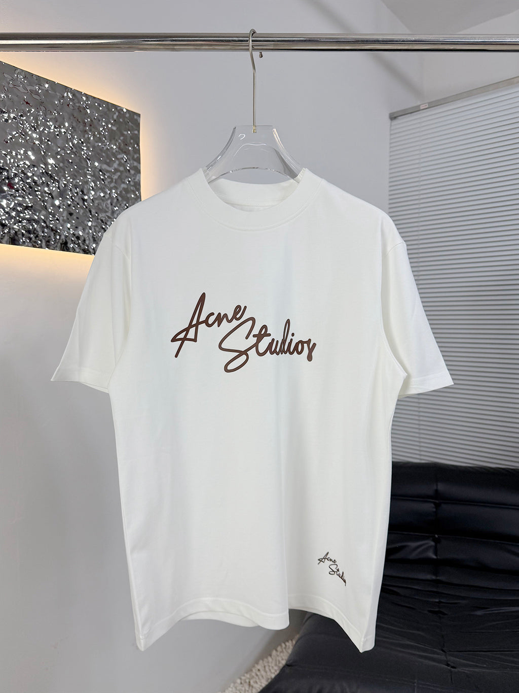 Acne Studios Short‑Sleeve Signature Script Print T‑Shirt
