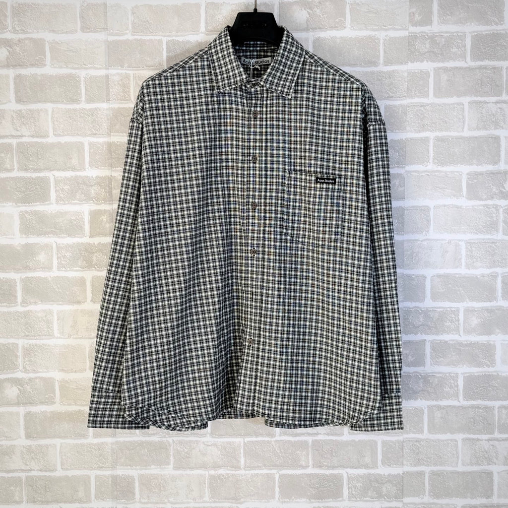 Acne Studios Oversized Check Long‑Sleeve Shirt
