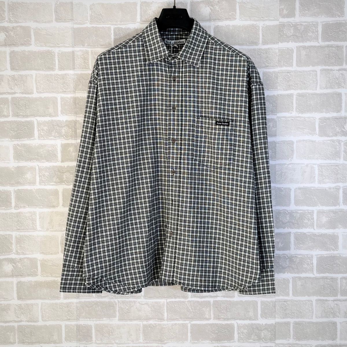 Acne Studios Oversized Check Long‑Sleeve Shirt