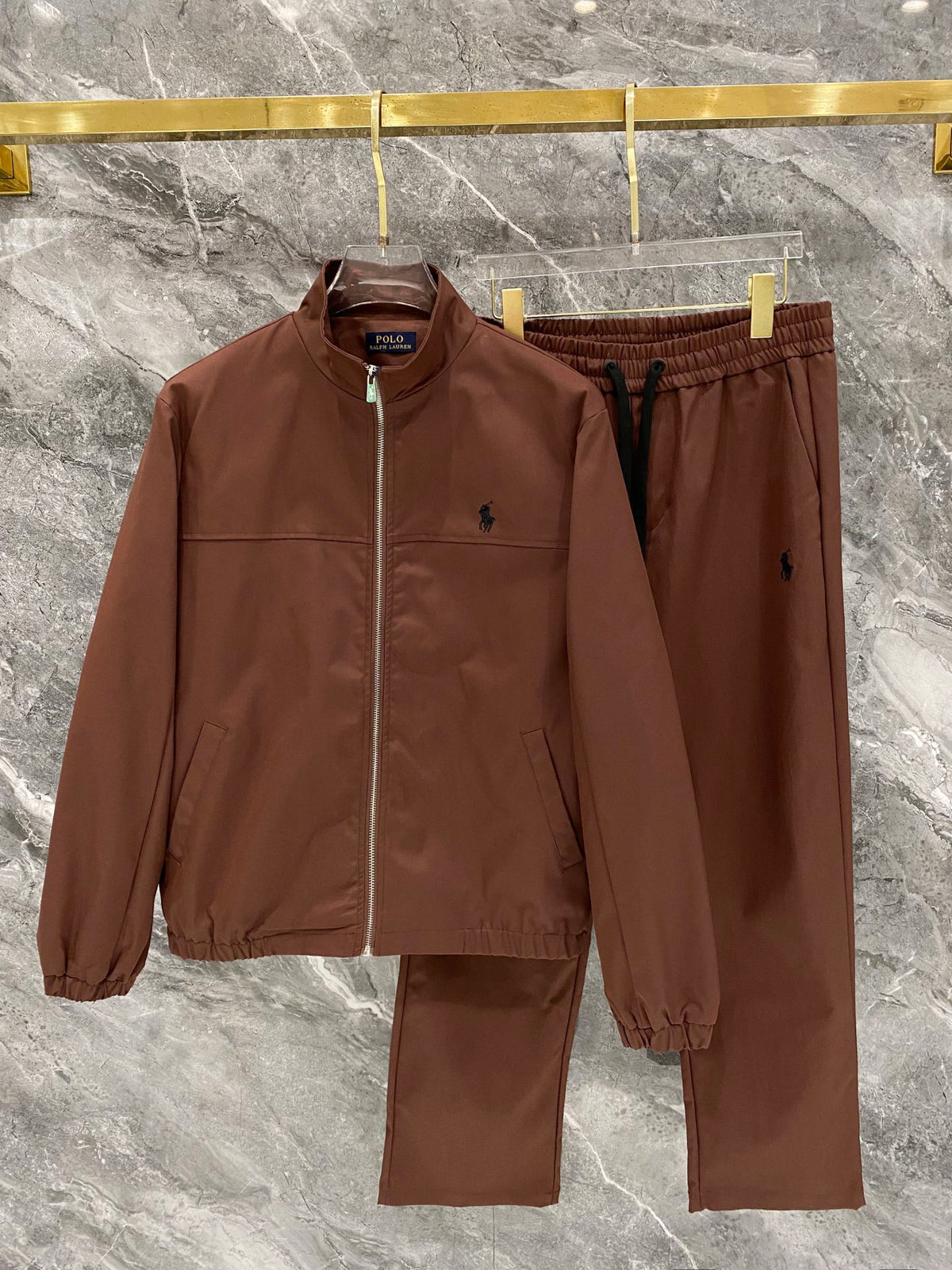 Polo Ralph Lauren Men’s 2‑Piece Tracksuit, Zip‑Up Windbreaker Jacket & Drawstring Straight‑Leg Pants Set