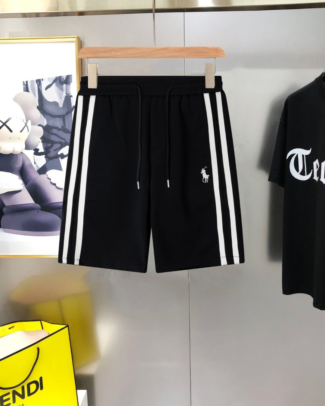 Ralph Lauren Men's Side‑Stripe Drawstring Casual Shorts