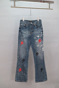 Acne Studios Lightning Embellished Flare Denim Jeans