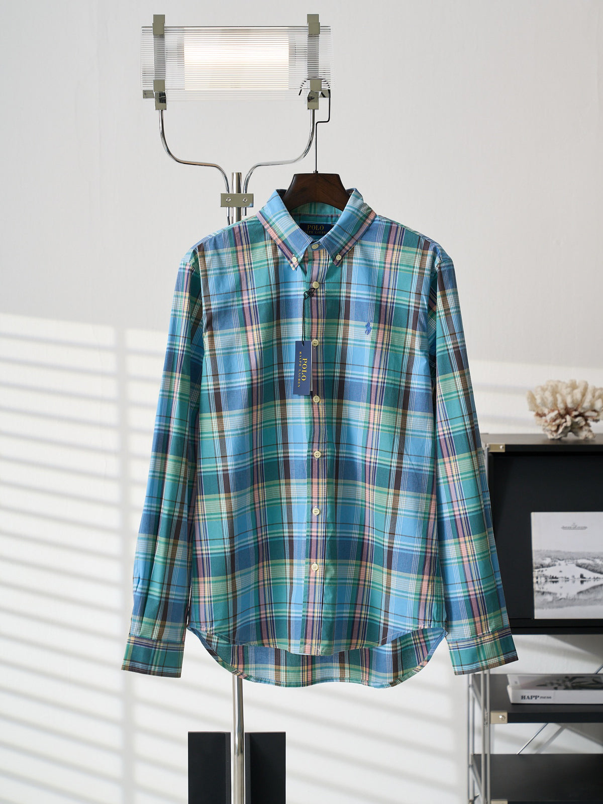 Ralph Lauren Men's Long‑Sleeve Plaid Button‑Down Shirt
