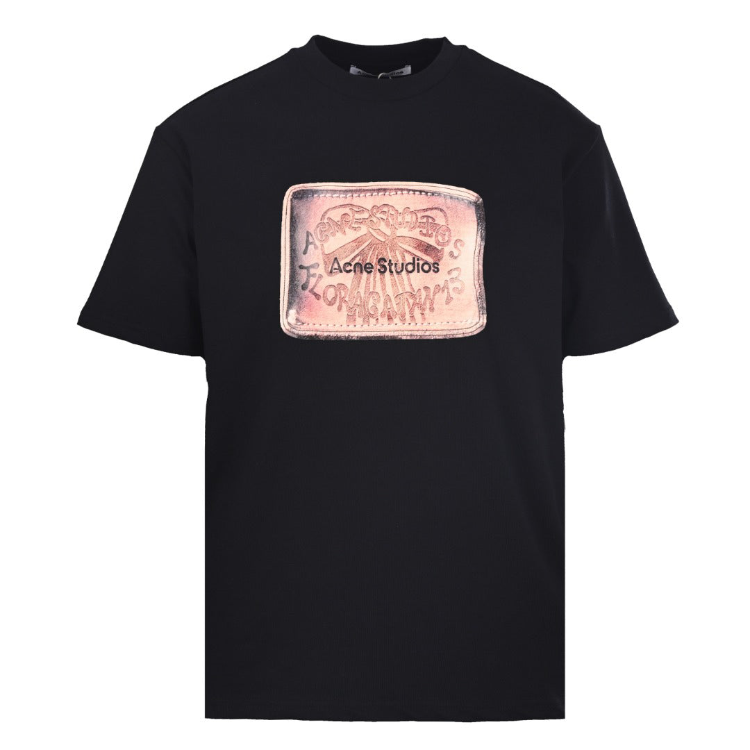 Acne Studios Western‑Patch‑Graphic Oversized Crew‑Neck T‑Shirt