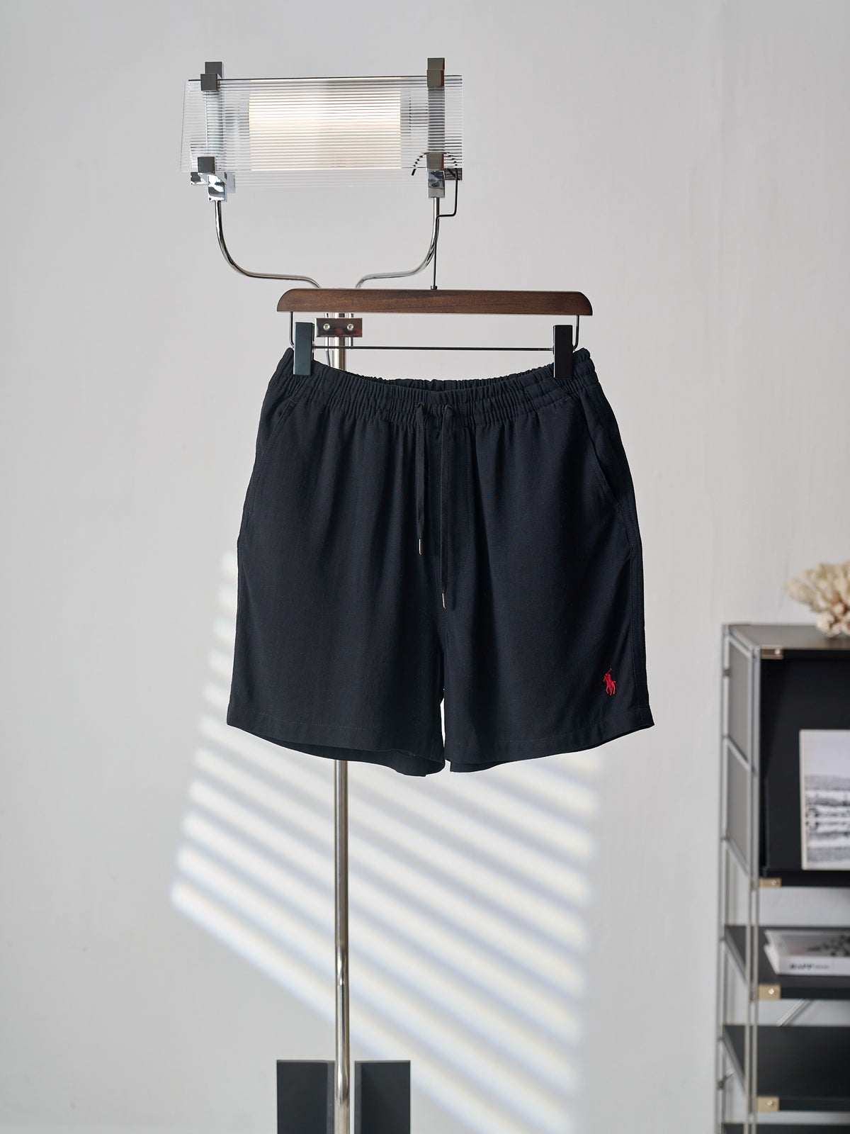 Ralph Lauren Men's Drawstring Elastic‑Waist Casual Shorts With Pony Logo