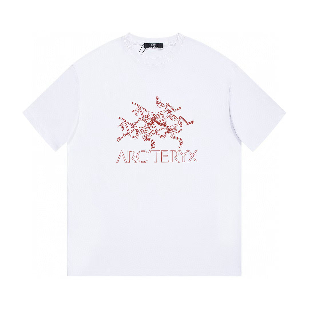 Arc'teryx Multi‑Overlay Bird Skeleton Rhinestone‑Style Graphic Short‑Sleeve T‑Shirt Unisex