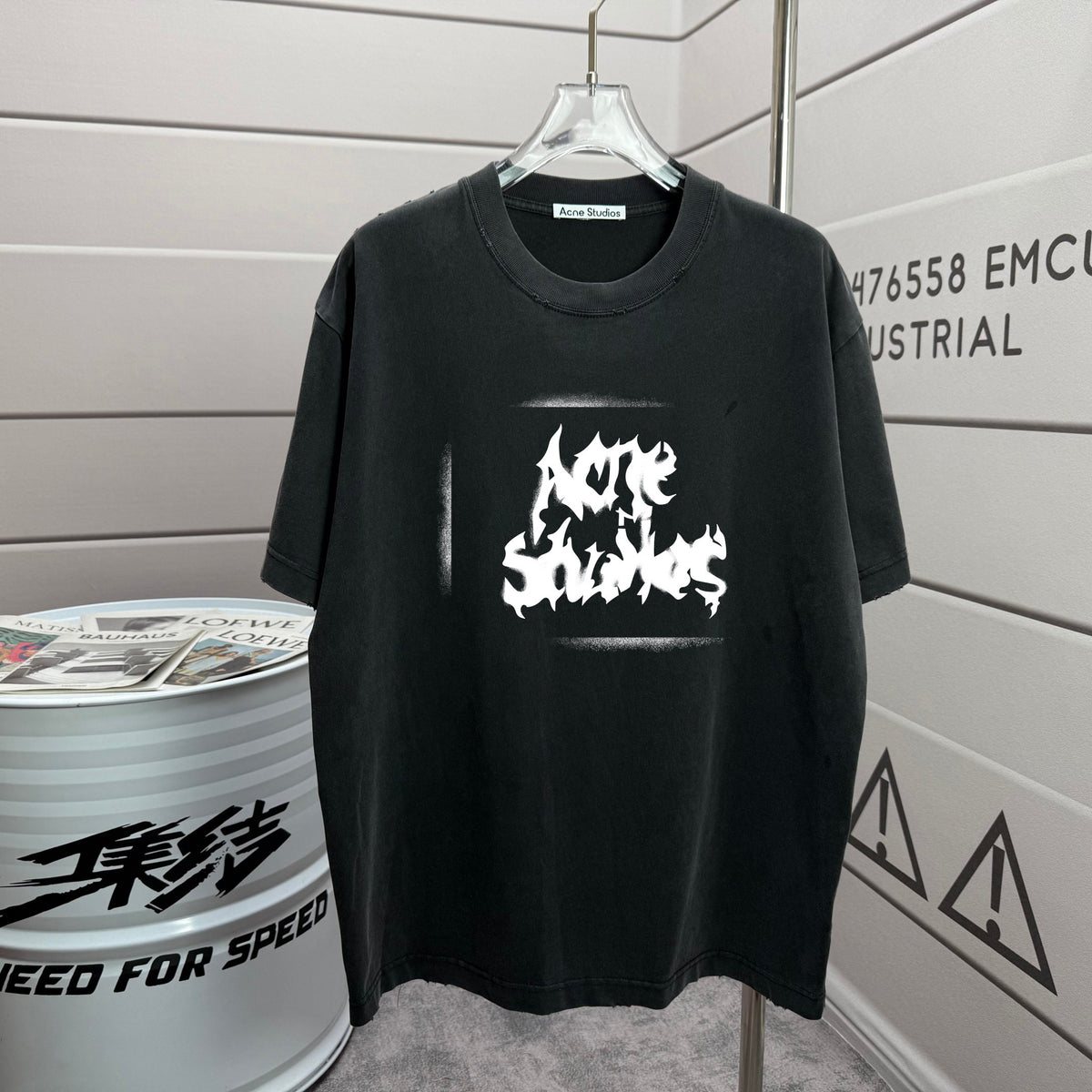 Acne Studios Gothic‑Font Print T‑Shirt