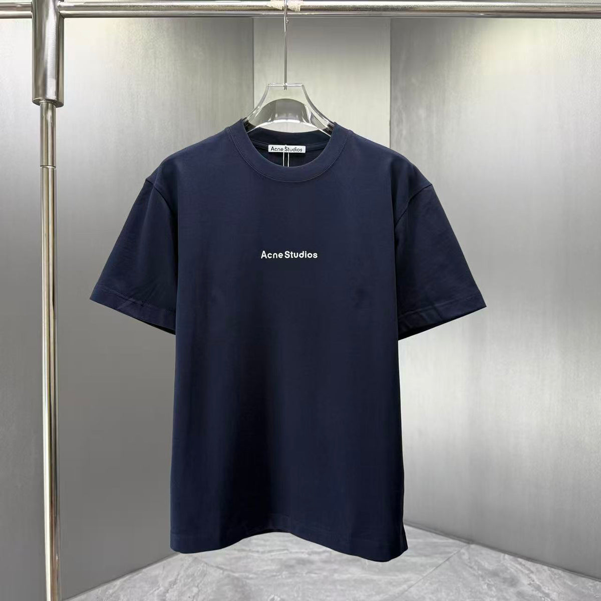 Acne Studios Centered Text‑Logo Crew‑Neck Short‑Sleeve T‑Shirt