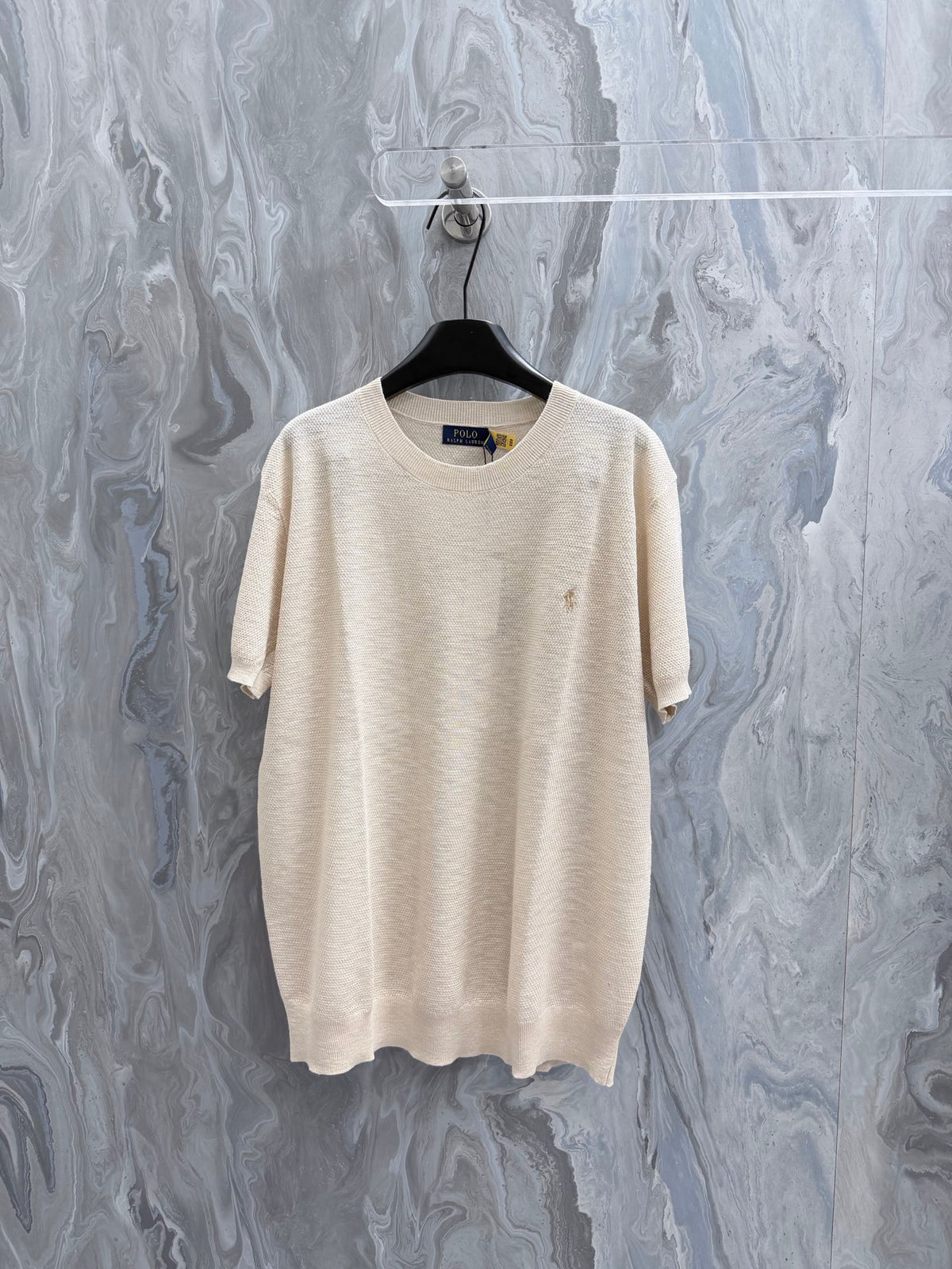 Ralph Lauren Men's Waffle‑Knit Crew Neck Short‑Sleeve T‑Shirt