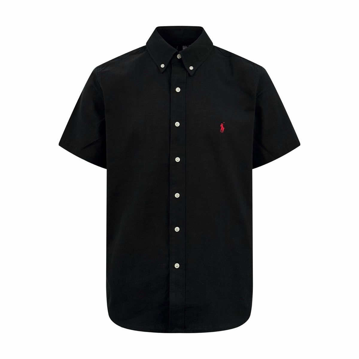 Ralph Lauren Men's Short‑Sleeve Linen‑Blend Button‑Down Shirt With Embroidered Pony Logo