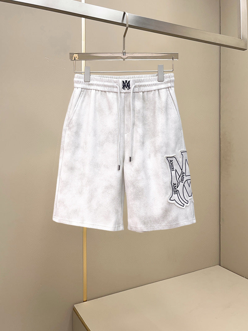 AMIRI Tie‑Dye Patch Logo Drawstring Casual Shorts