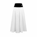 Polo Ralph Lauren Women’s Contrast‑Waistband Maxi A‑Line Skirt With Red Pony Embroidery