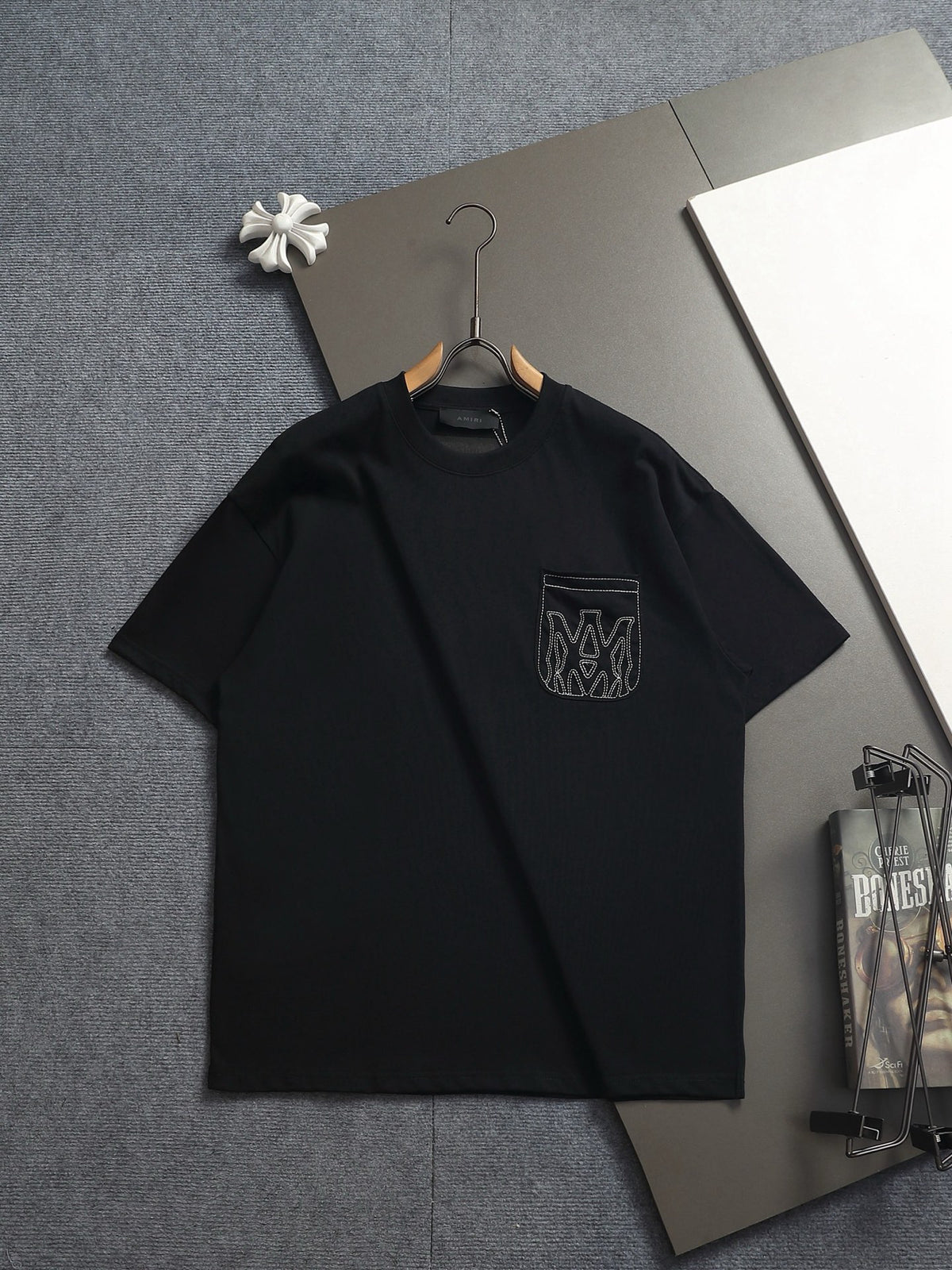 Amiri Crew‑Neck Pocket Short‑Sleeve T‑Shirt