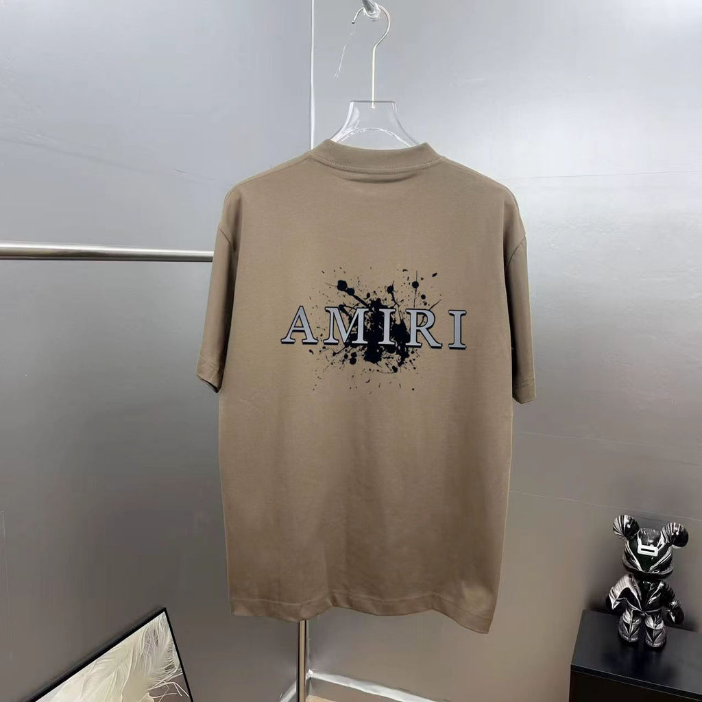 AMIRI Splatter Logo Graphic Crew-Neck Short-Sleeve T-Shirt