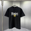 AMIRI Gothic Script With Emblem Crew‑Neck Short‑Sleeve T‑Shirt