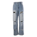 Acne Studios Multi‑Ripped Wide‑Leg Jeans