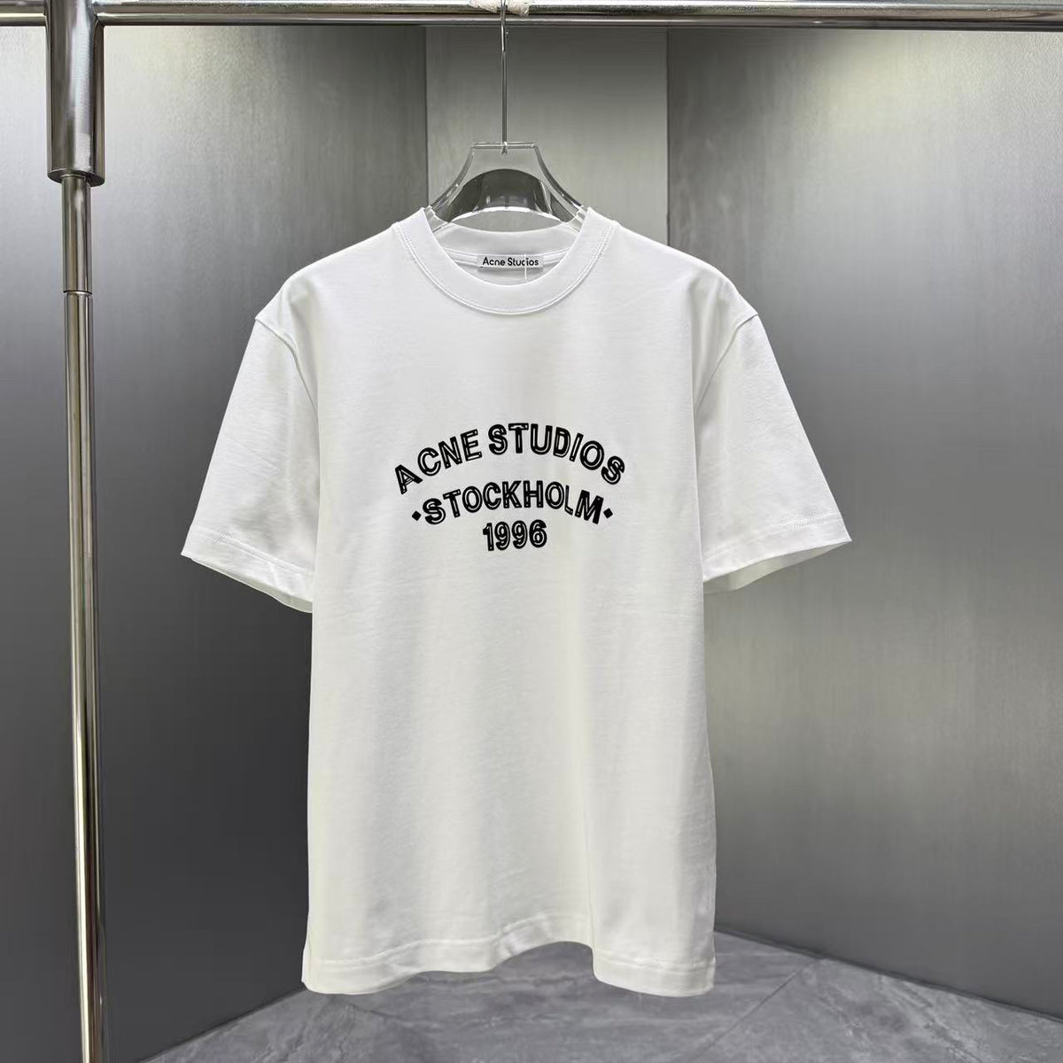 Acne Studios Stockholm 1996 Arch‑Graphic Crew‑Neck Short‑Sleeve T‑Shirt