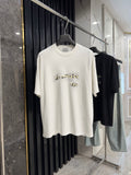 Acne Studios Spray‑Effect Brand‑Script Distressed‑Trim Oversized Crew‑Neck T‑Shirt
