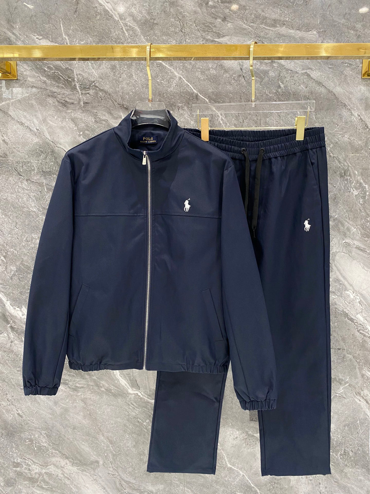 Polo Ralph Lauren Men’s 2‑Piece Tracksuit, Zip‑Up Windbreaker Jacket & Drawstring Straight‑Leg Pants Set