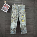 Acne Studios Ornate Chain‑Print Straight‑Leg Jeans