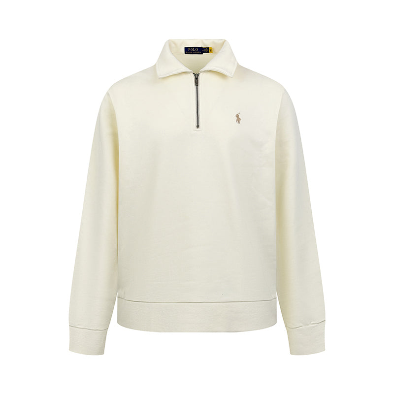 Polo Ralph Lauren Men’s Collared Quarter‑Zip Sweatshirt With Pony Embroidery