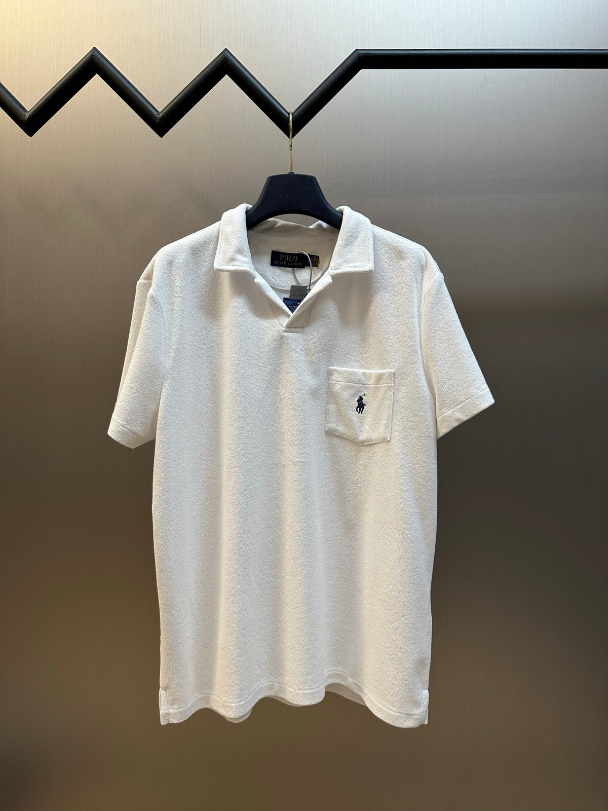 Polo Ralph Lauren Men’s Terry‑Cloth Short‑Sleeve Polo Shirt With Pocket Pony Logo