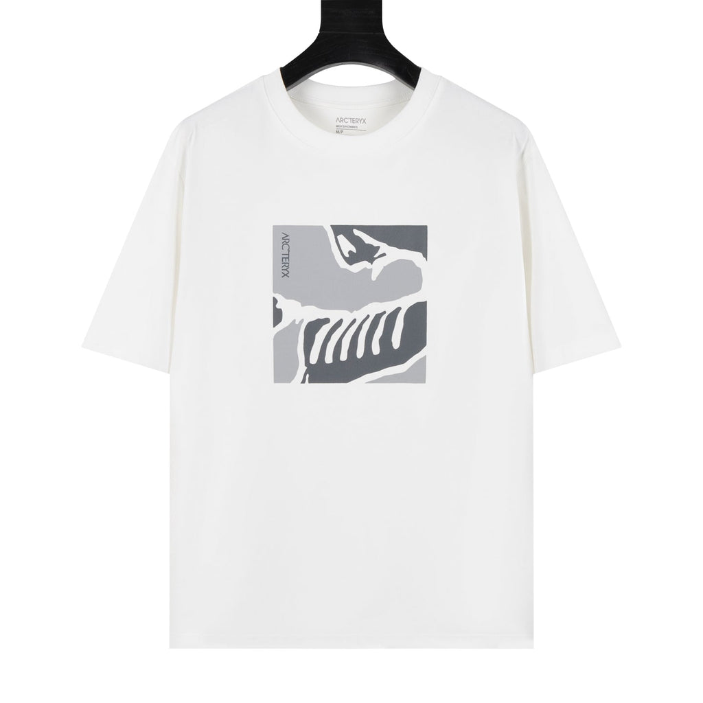 Arc'teryx Square Bird Skeleton Graphic Crew Neck Short‑Sleeve T‑Shirt, Unisex Relaxed Fit Tee