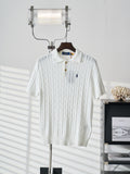 Ralph Lauren Men's Cable‑Knit Short‑Sleeve Polo Shirt