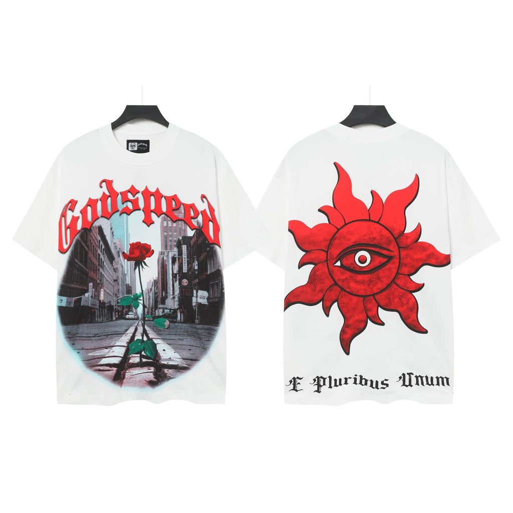 Godspeed City Street Rose Vintage Graphic Tee