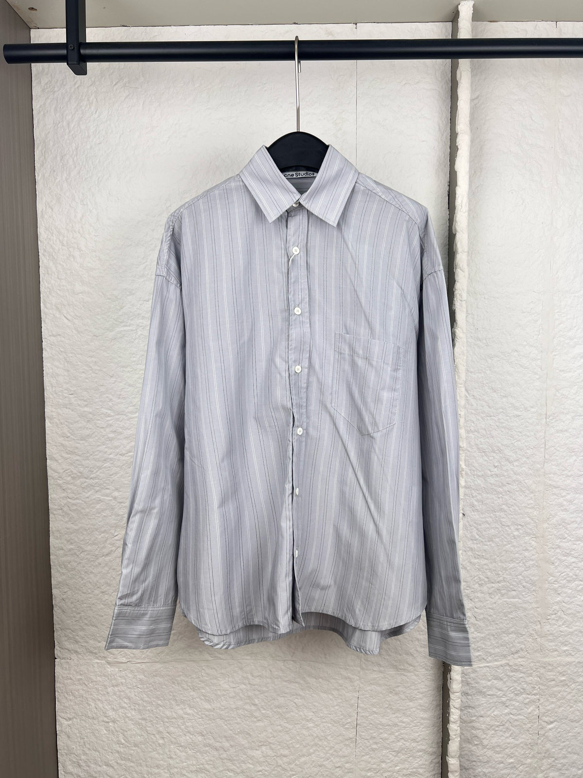 Acne Studios Vertical Stripe Oversized Long‑Sleeve Shirt