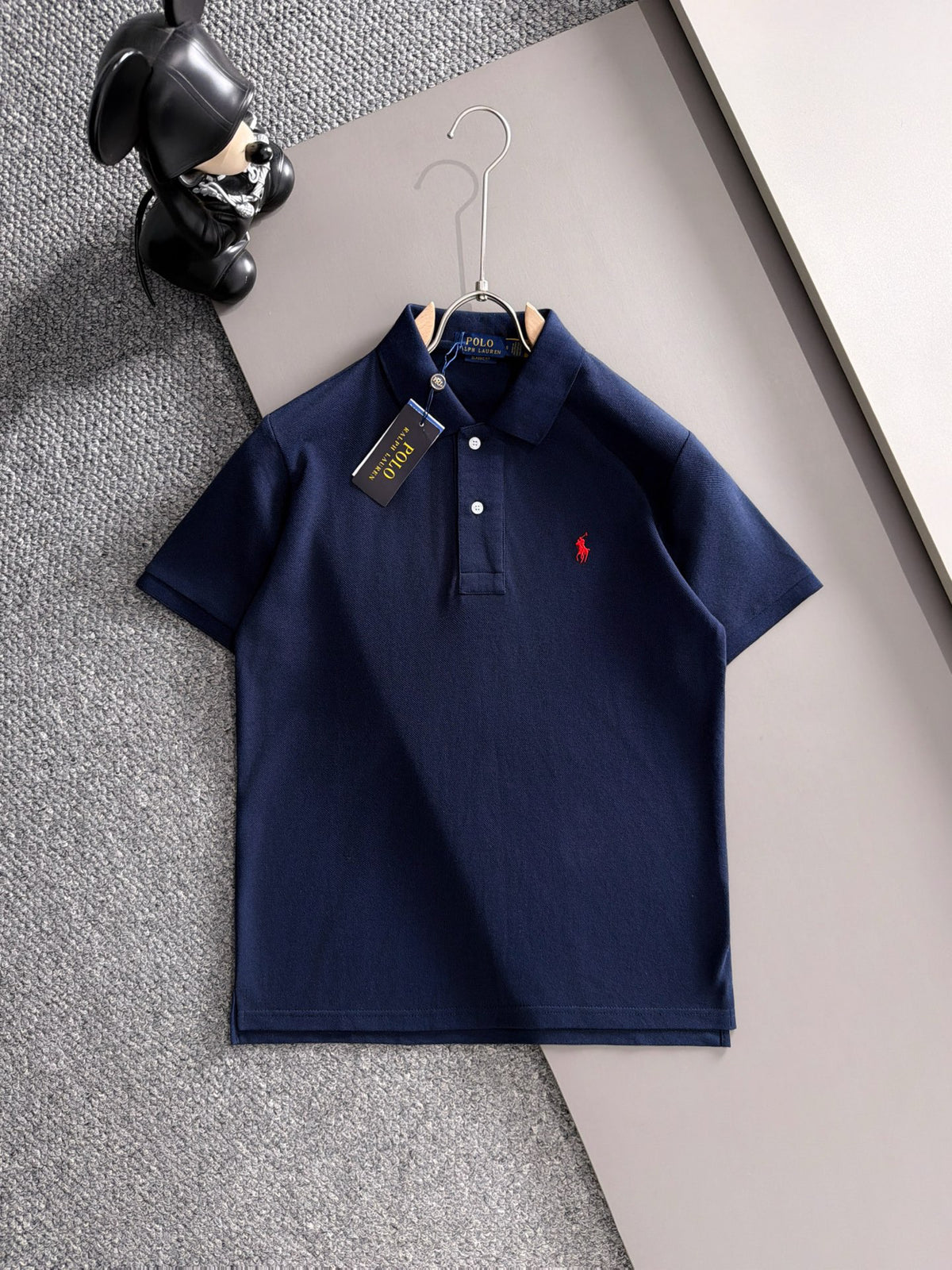 Kids Pique Knit Short‑Sleeve Polo Shirt Small Horse Embroidery Solid White Casual Top