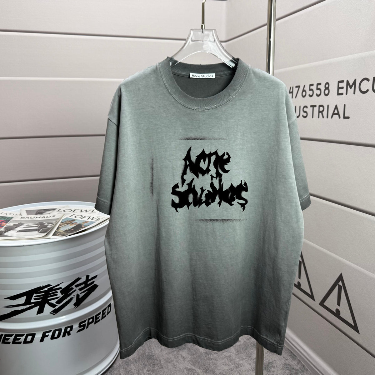 Acne Studios Gothic‑Font Print T‑Shirt